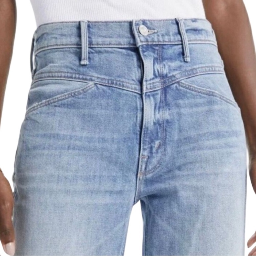 MOTHER The Dazzler Yoke Front Ankle Denim Jeans Wild Calling Blue Wash Size 27 - Picture 4 of 16